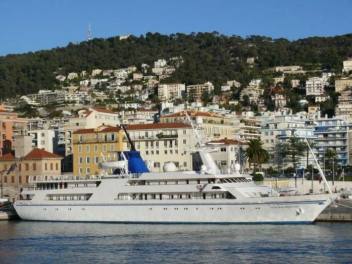 a large white ship in the water aboard BASRAH BREEZE Yacht for Sale