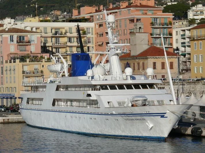 a large white boat in the water aboard BASRAH BREEZE Yacht for Sale