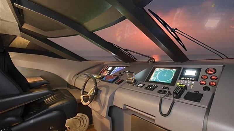 inside of a plane aboard QUASAR Yacht for Sale