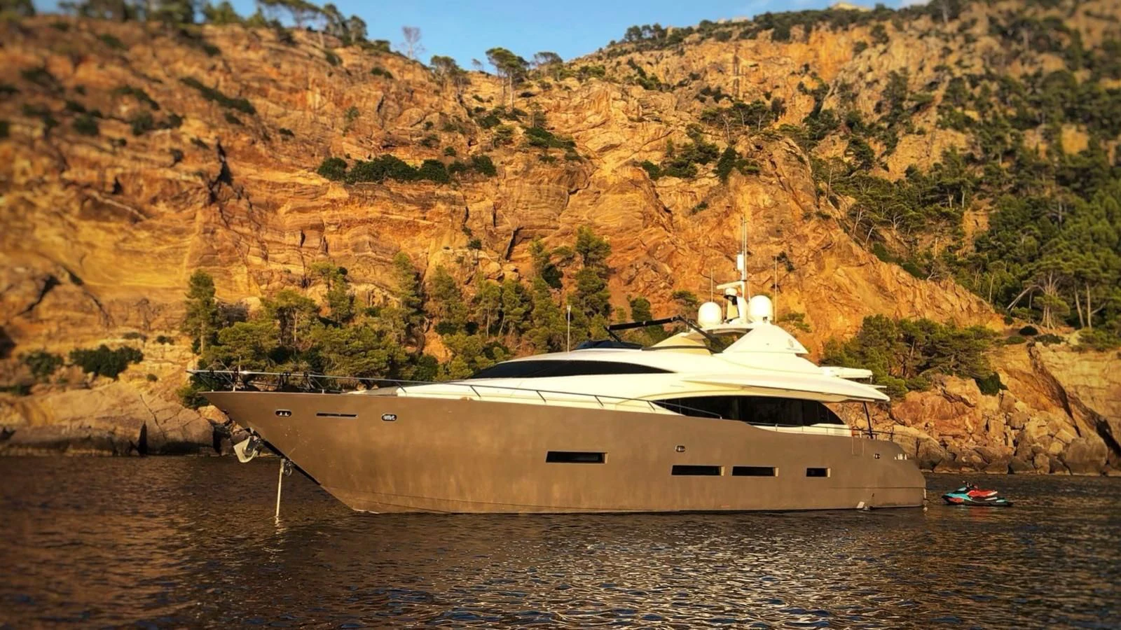 a boat on the water aboard QUASAR Yacht for Sale