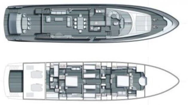 a close-up of a computer keyboard aboard QUASAR Yacht for Sale