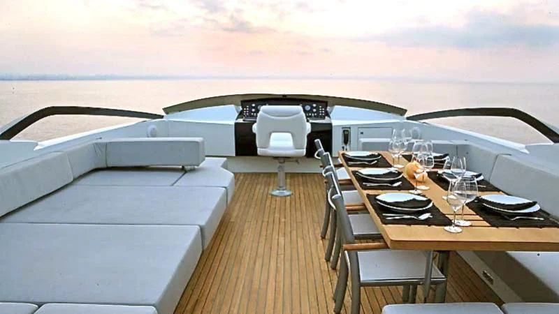 a boat on a boat aboard QUASAR Yacht for Sale