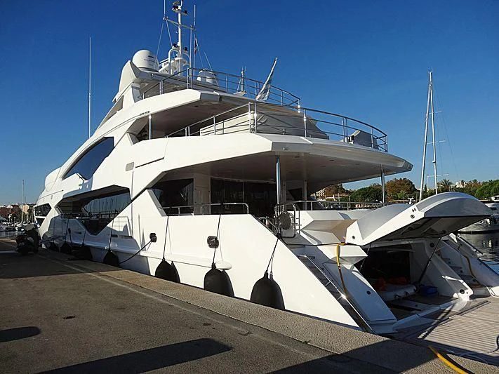a large white boat aboard E-MOTION Yacht for Sale