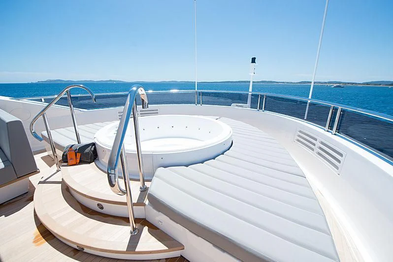 a boat on a deck aboard E-MOTION Yacht for Sale