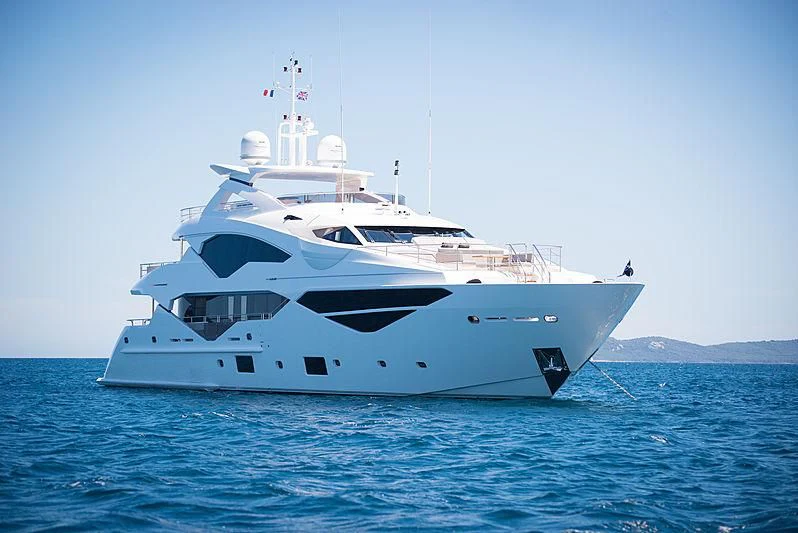 a white yacht in the water aboard E-MOTION Yacht for Sale
