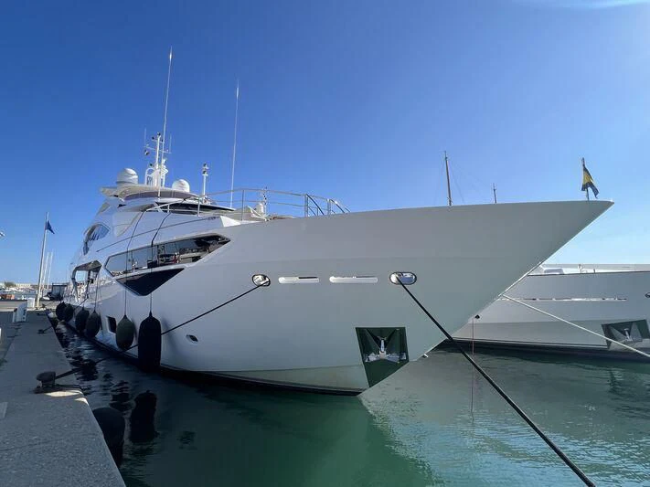 a large white yacht aboard E-MOTION Yacht for Sale