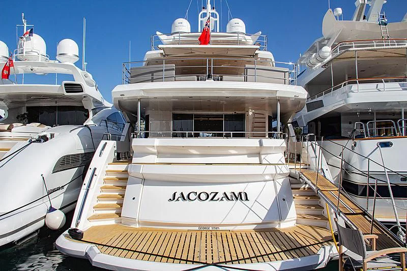 a boat docked at a pier aboard E-MOTION Yacht for Sale