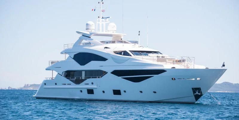 a white yacht in the water aboard E-MOTION Yacht for Sale