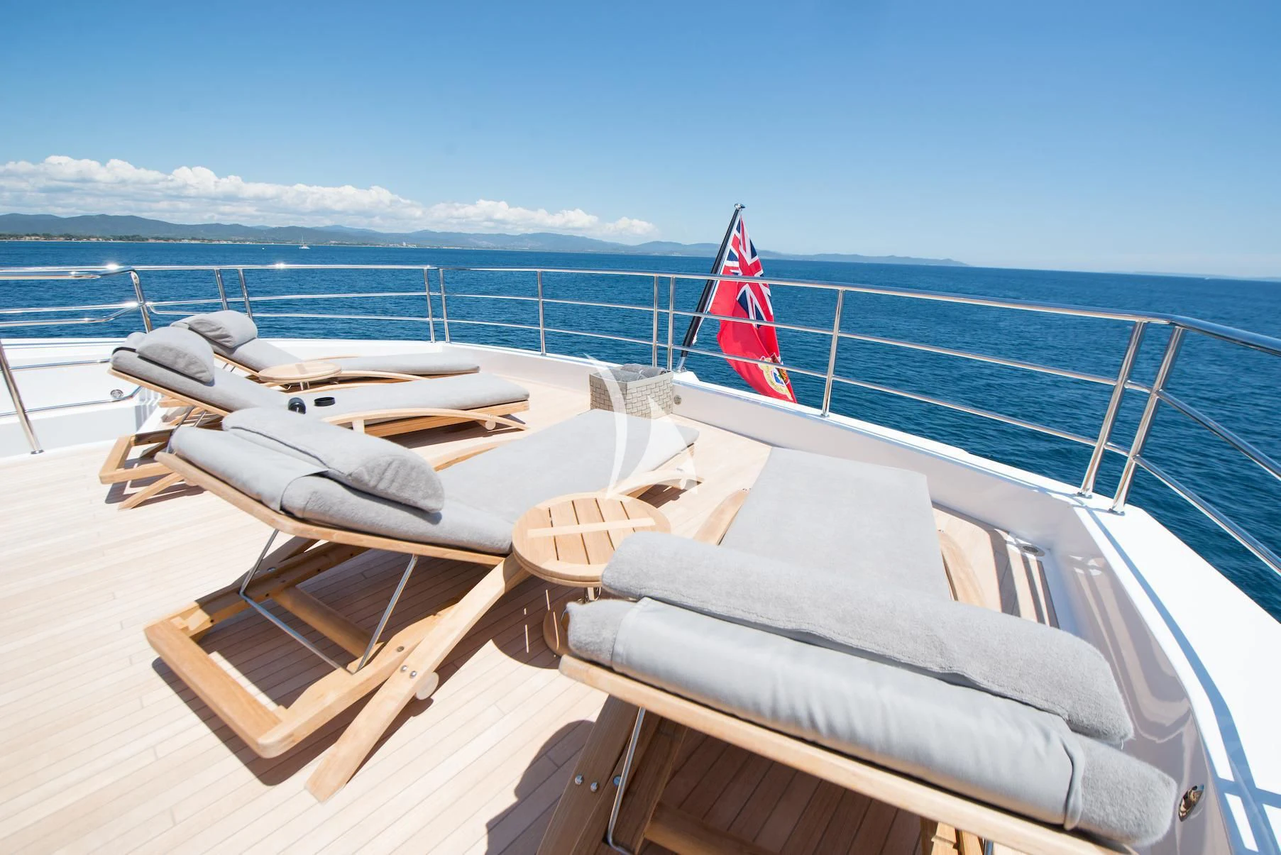 a boat with a sail on the deck aboard E-MOTION Yacht for Sale