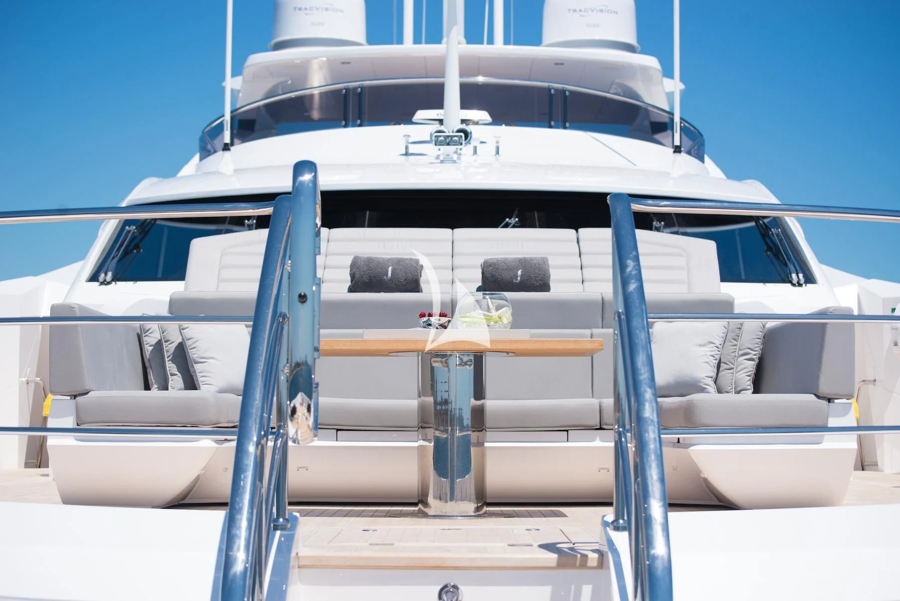 a boat with a wooden frame aboard E-MOTION Yacht for Sale