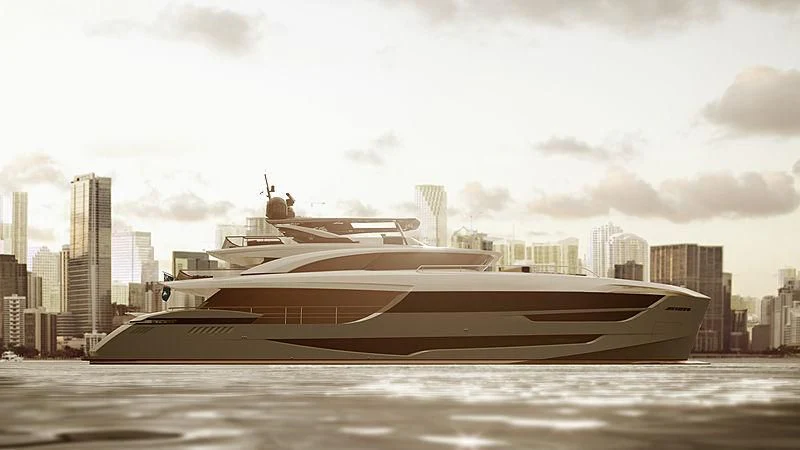 a large ship in the water aboard PEPPERMINT Yacht for Sale