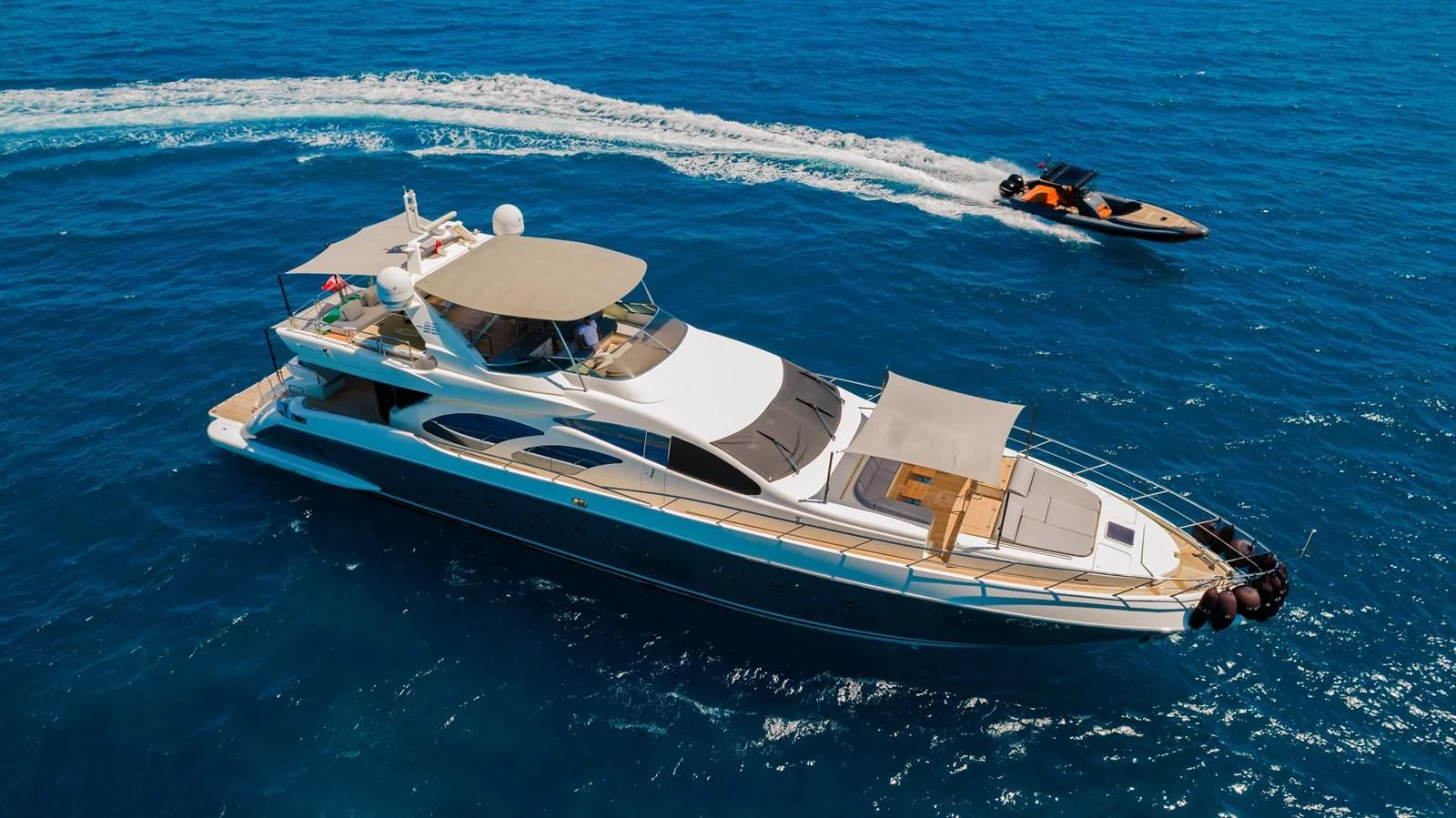 a boat on the water aboard LEONARDO 98 Yacht for Sale