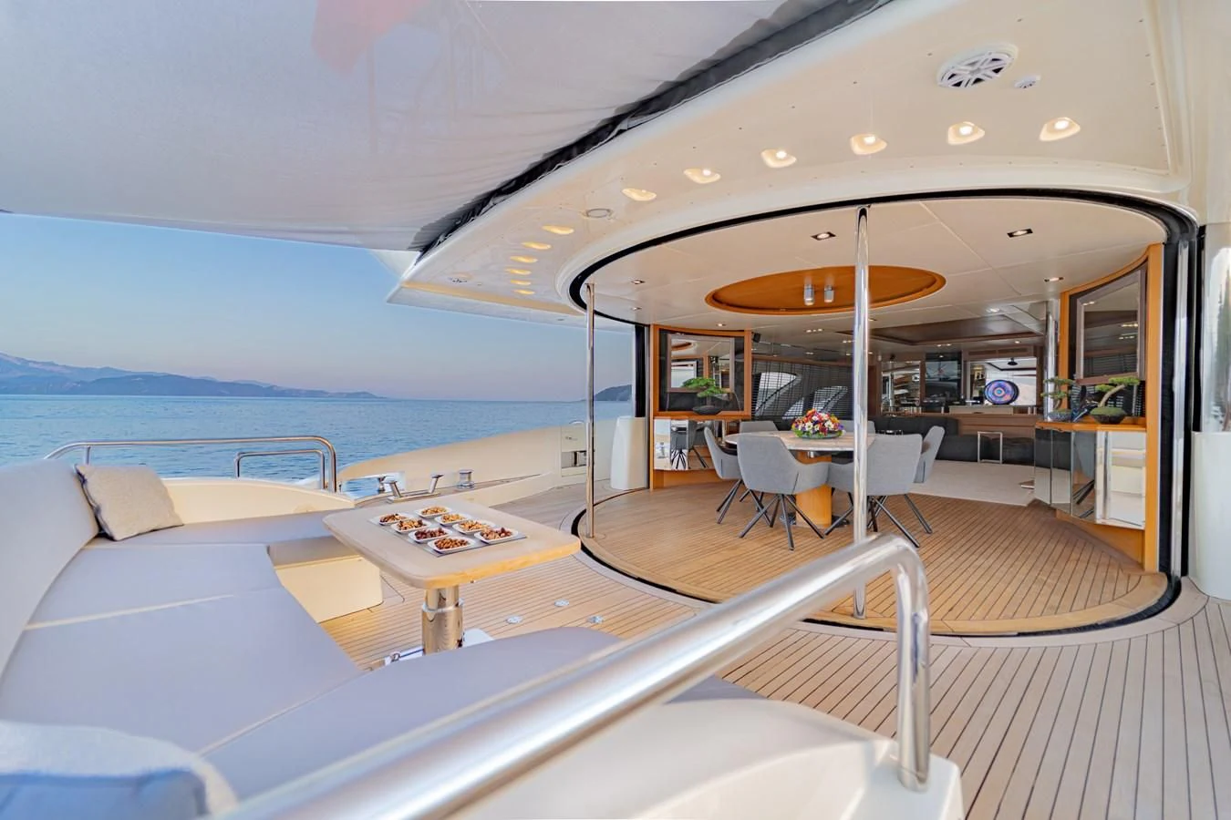 inside of a boat aboard LEONARDO 98 Yacht for Sale