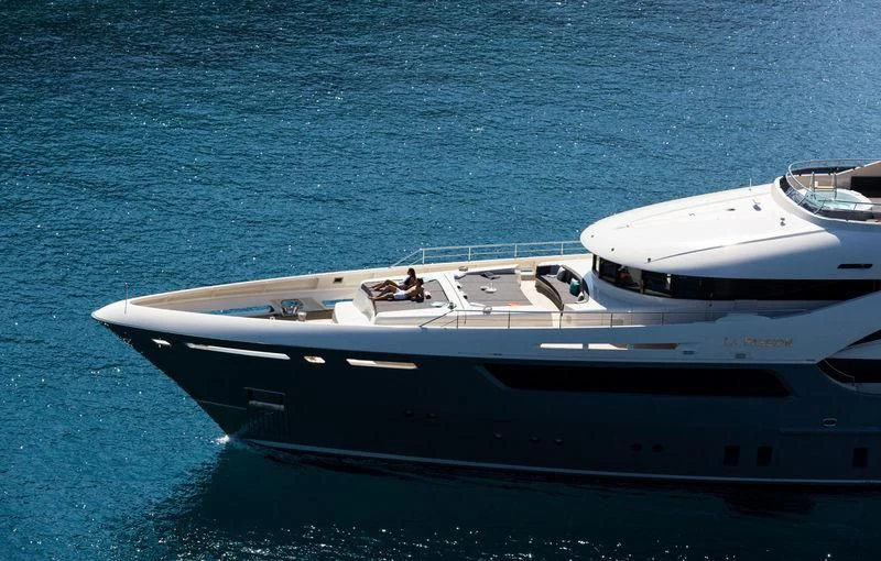a boat on the water aboard LA PASSION Yacht for Sale