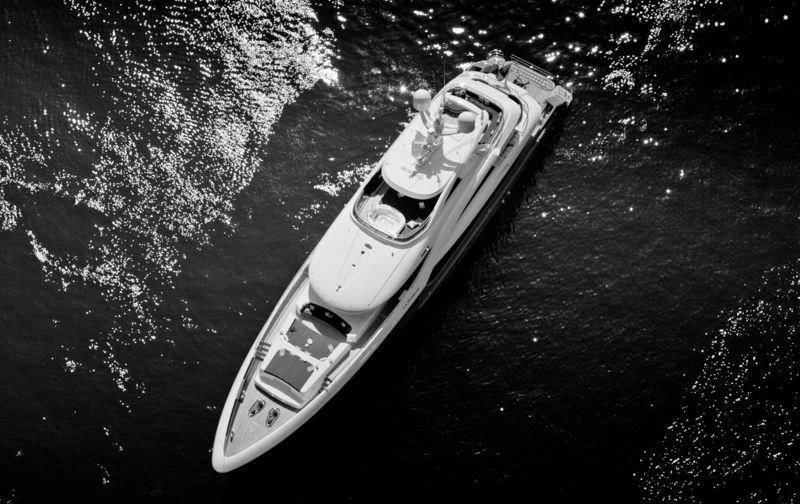 a space ship in outer space aboard LA PASSION Yacht for Sale