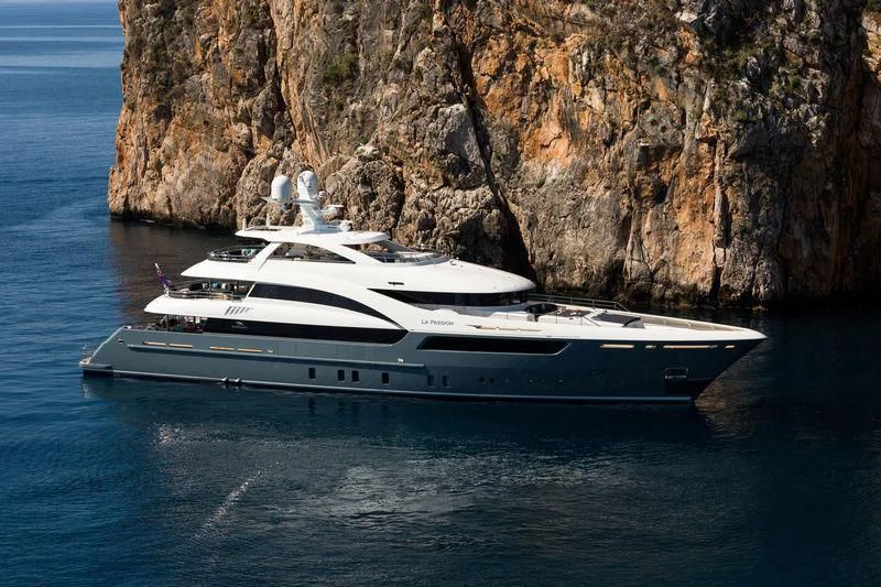 a boat in the water aboard LA PASSION Yacht for Sale