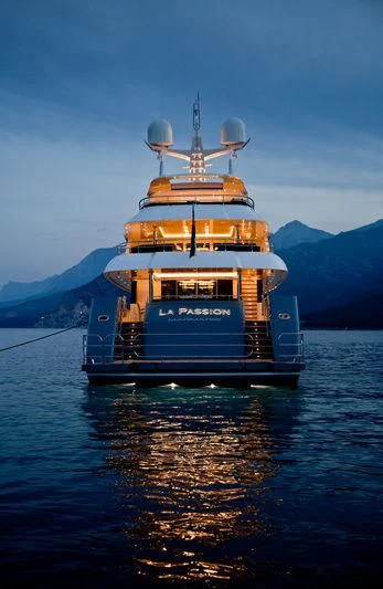 a boat in the water aboard LA PASSION Yacht for Sale