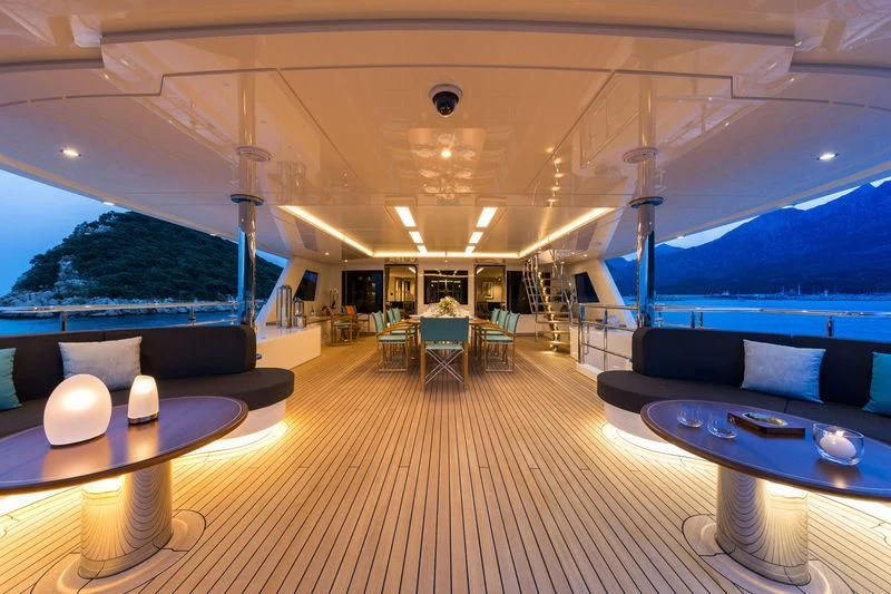 a boat on a water body aboard LA PASSION Yacht for Sale