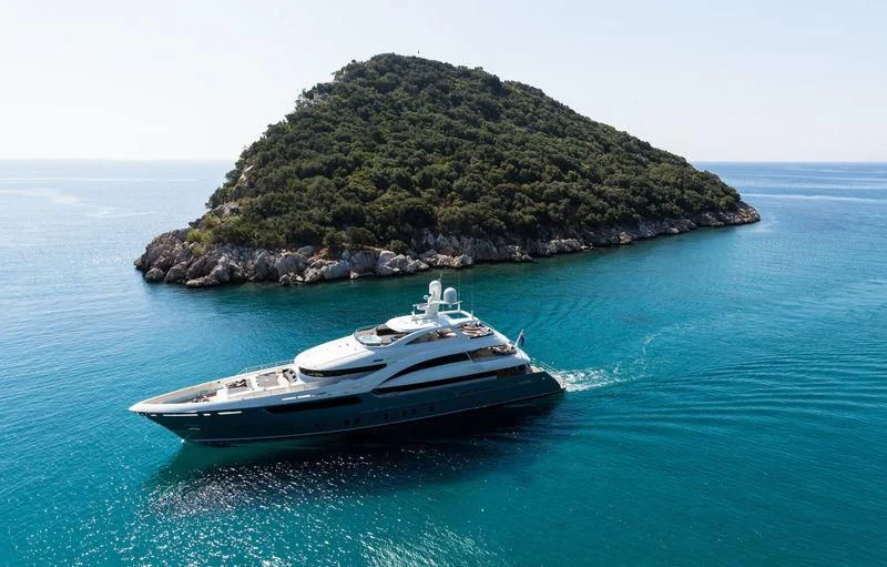 a boat on the water aboard LA PASSION Yacht for Sale