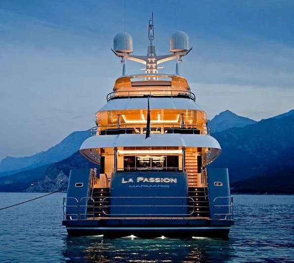a boat in the water aboard LA PASSION Yacht for Sale