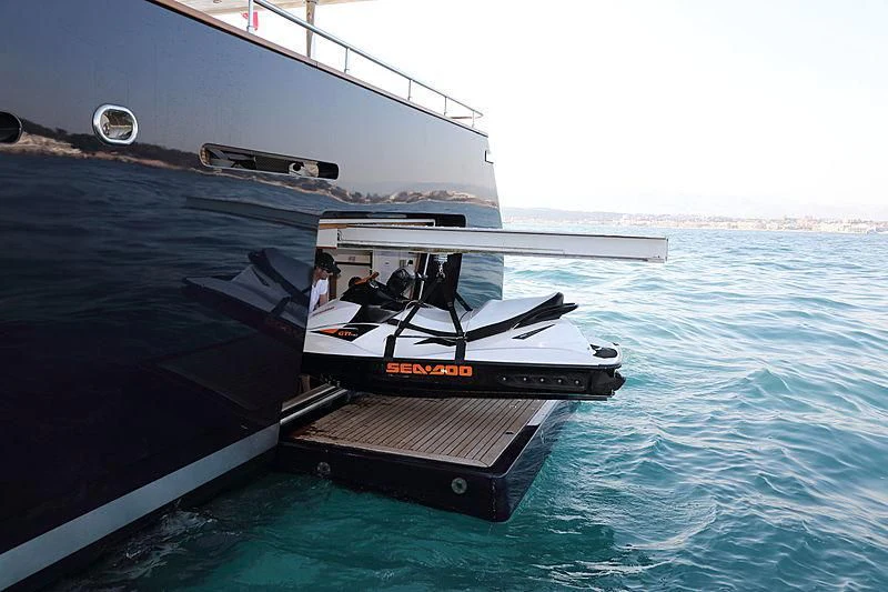 a boat on the water aboard SIMA Yacht for Sale