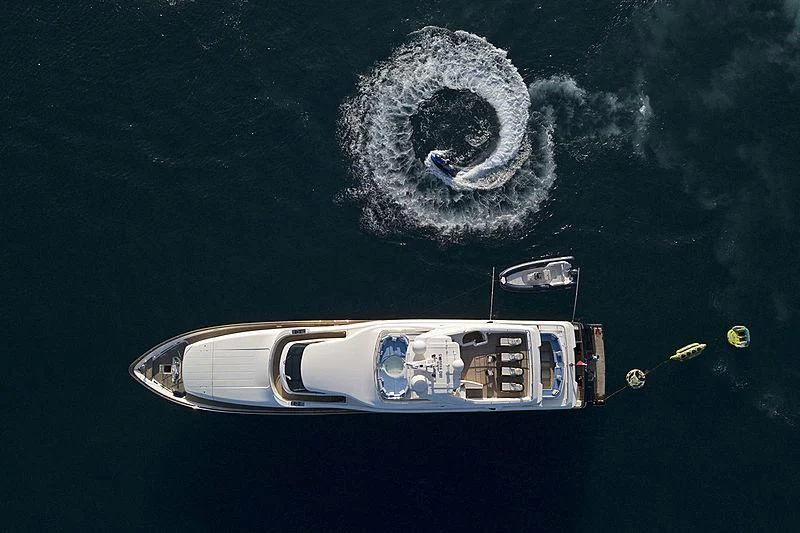 a satellite in outer space aboard SIMA Yacht for Sale