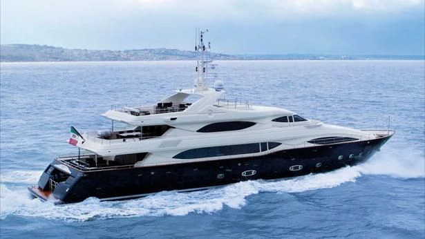 a large white yacht aboard SIMA Yacht for Sale
