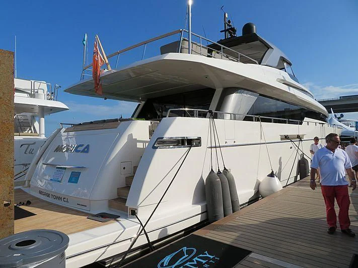 a boat on a dock aboard RAYEN Yacht for Sale
