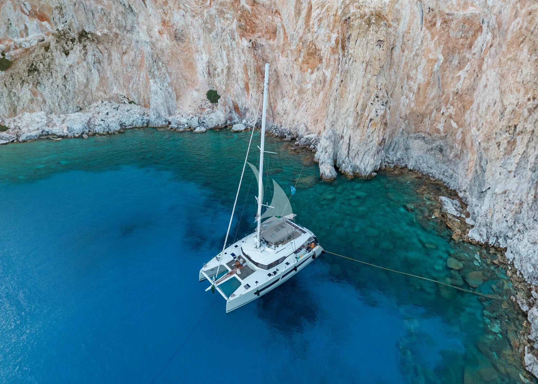 a boat in the water aboard SERENISSIMA Yacht for Charter