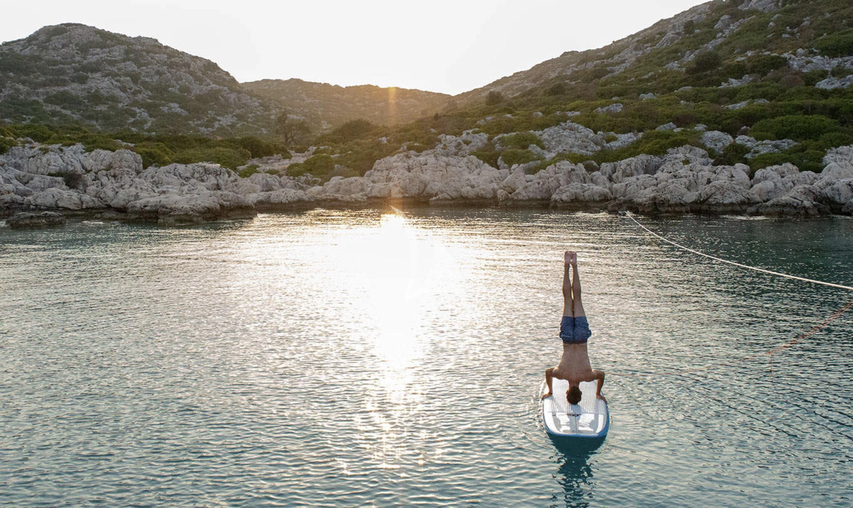 a person on a boat in the water aboard SERENISSIMA Yacht for Charter