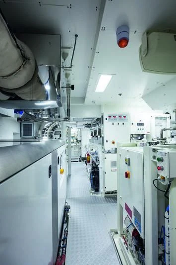 a room with machinery aboard SEASENSE Yacht for Sale