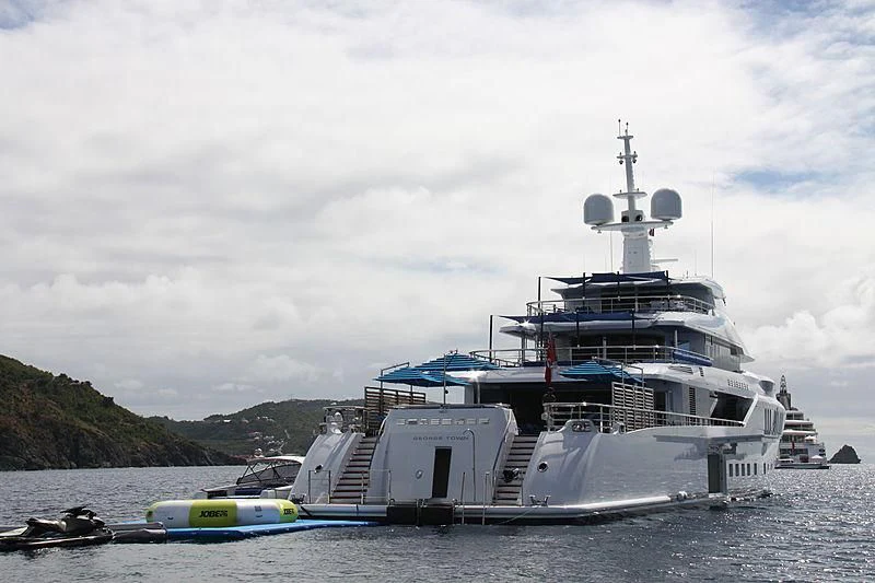 a large ship in the water aboard SEASENSE Yacht for Sale