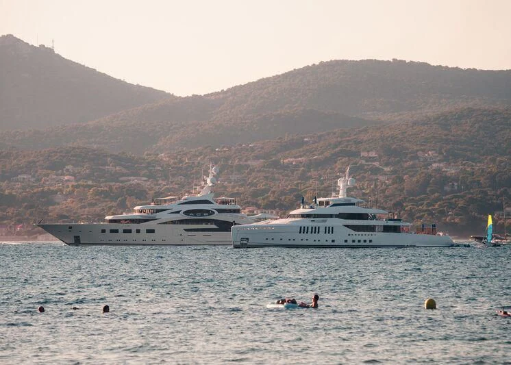 a group of boats in the water aboard SEASENSE Yacht for Sale