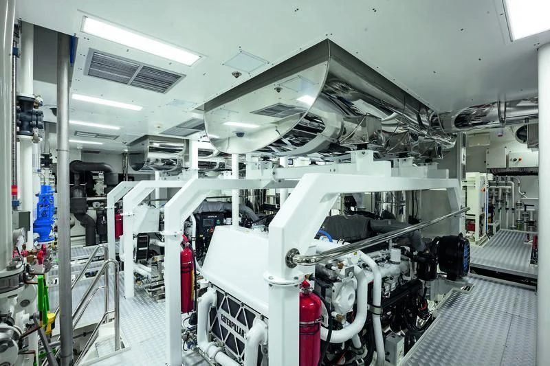 a room with machinery aboard SEASENSE Yacht for Sale