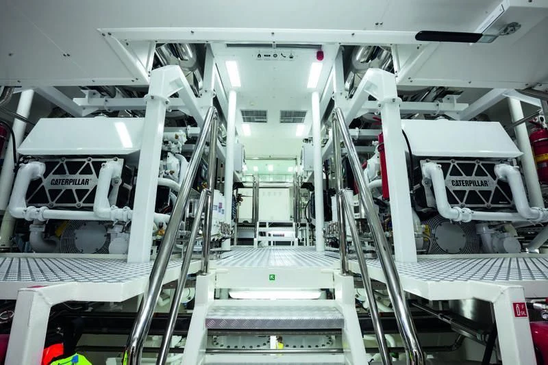 a machine with a large amount of equipment aboard SEASENSE Yacht for Sale