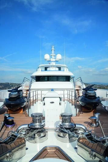 a large white ship aboard SEASENSE Yacht for Sale