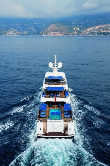 a ship in the water aboard SEASENSE Yacht for Sale