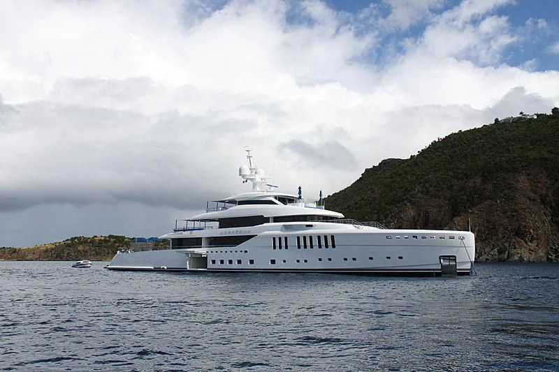 a white boat on water aboard SEASENSE Yacht for Sale