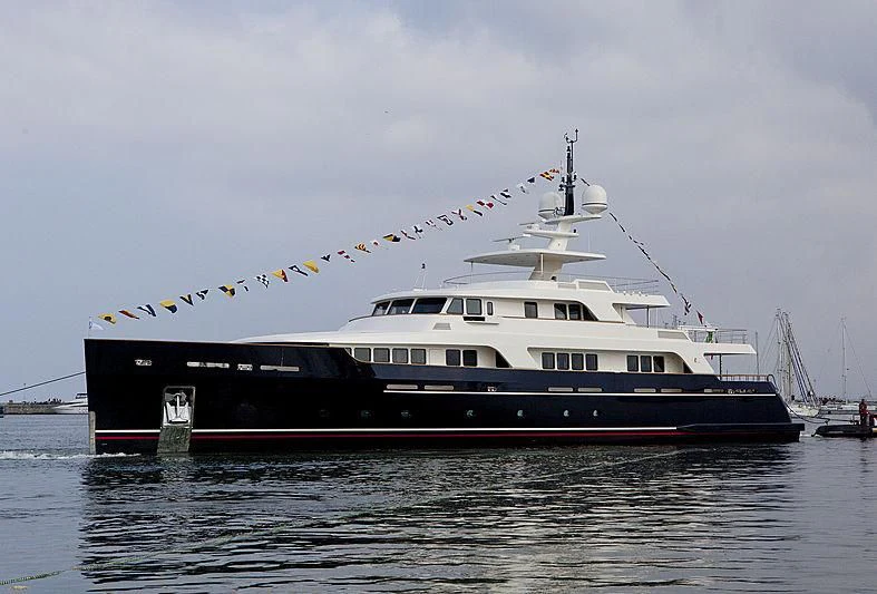 a boat on the water aboard MAGARI Yacht for Sale