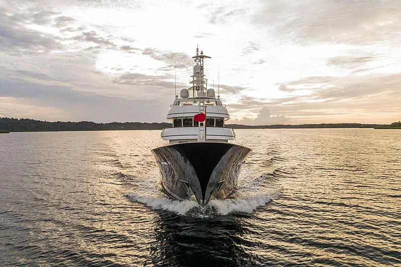 a boat on the water aboard MOONSHADOW Yacht for Sale