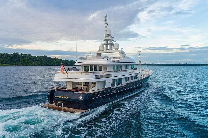 a boat on the water aboard MOONSHADOW Yacht for Sale