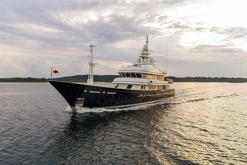 a boat on the water aboard MOONSHADOW Yacht for Sale