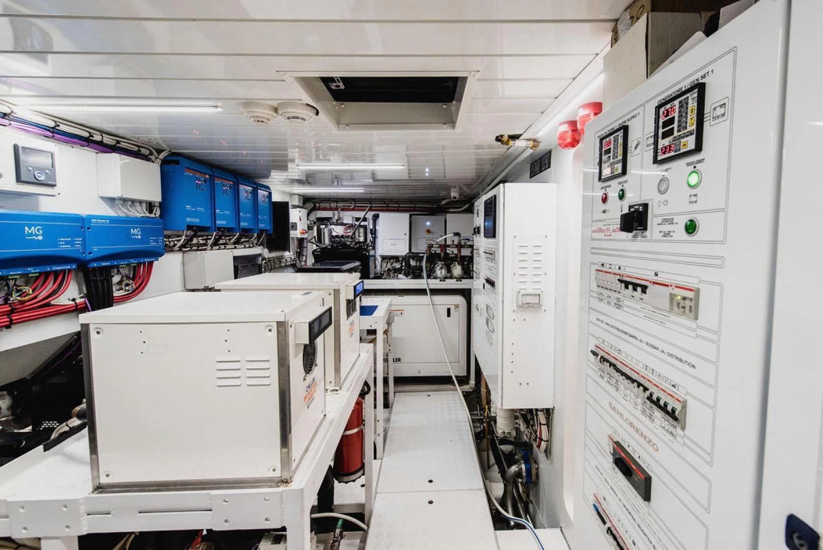 a room with machines and equipment aboard ZAZZAZU II Yacht for Sale