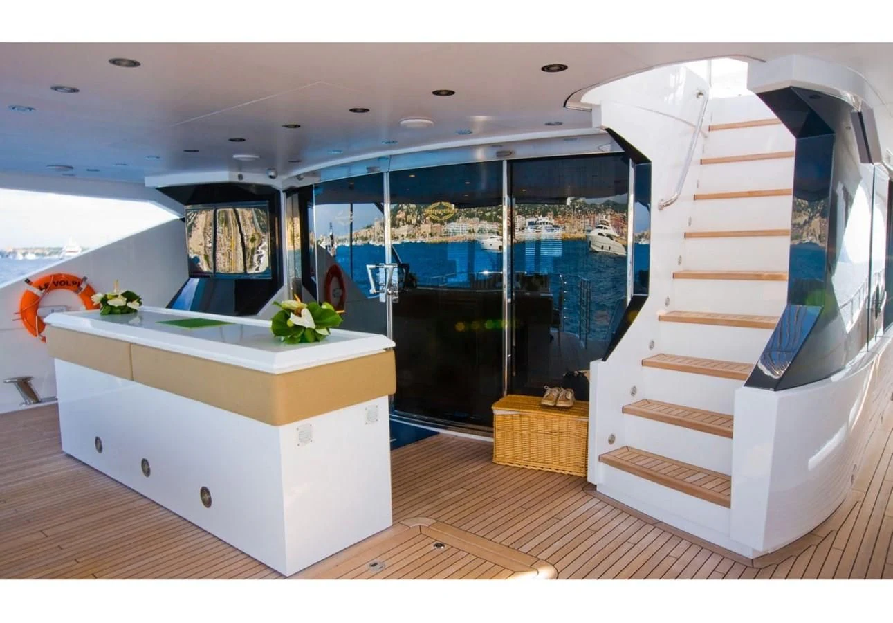 a modern looking kitchen aboard REGULUS Yacht for Sale