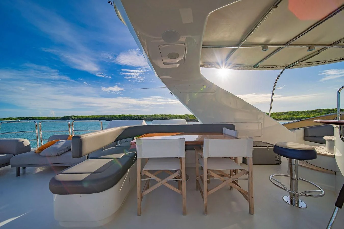a boat on the water aboard CRISTOBAL Yacht for Charter