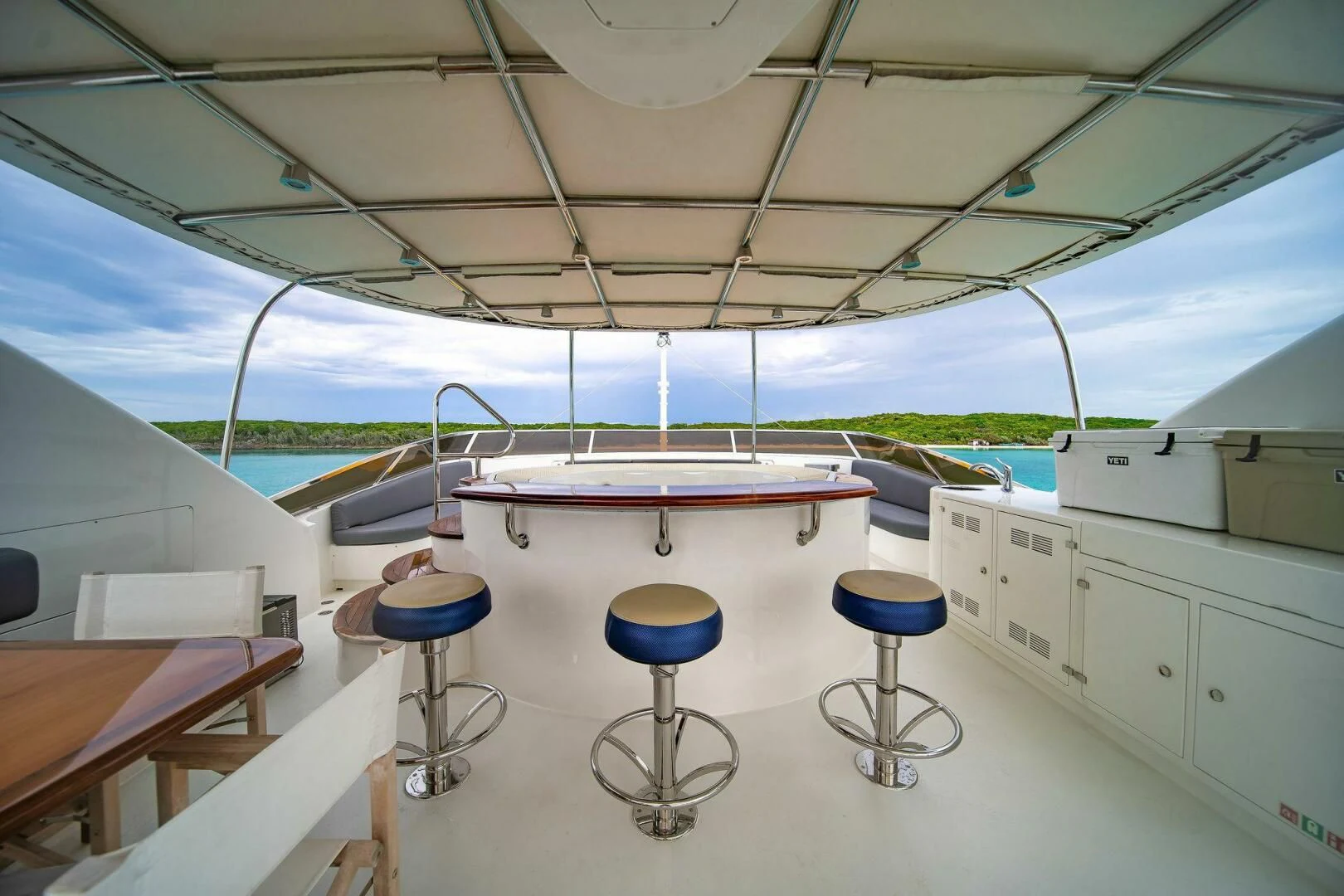 a boat on the water aboard CRISTOBAL Yacht for Charter