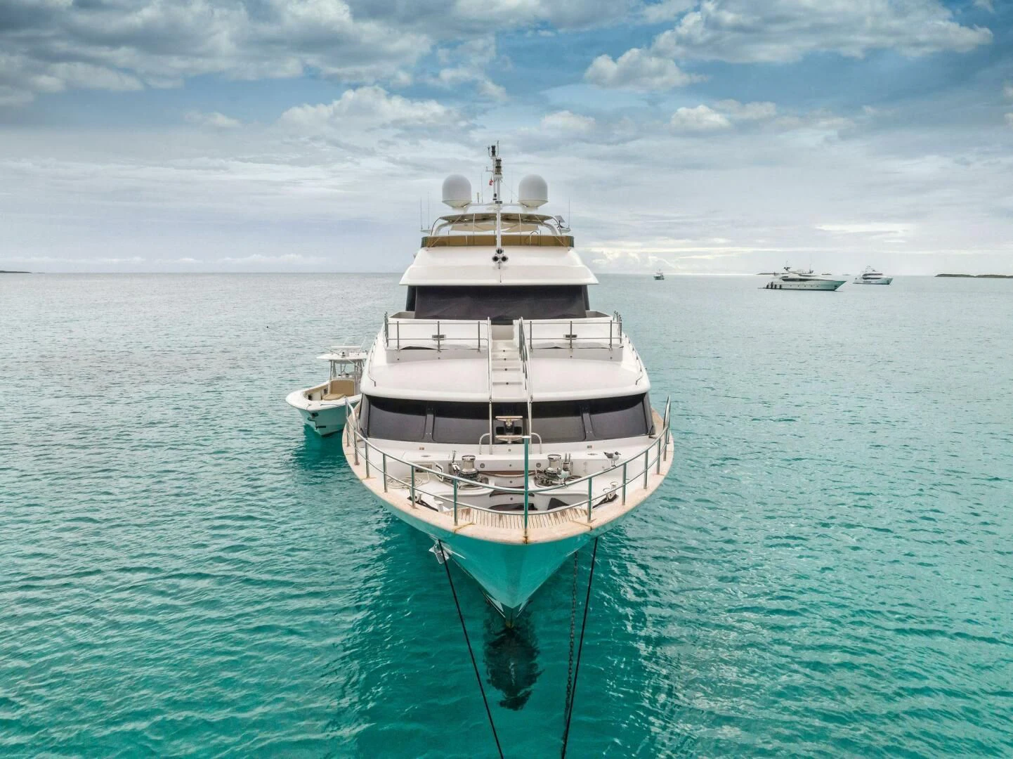 a boat in the water aboard CRISTOBAL Yacht for Charter