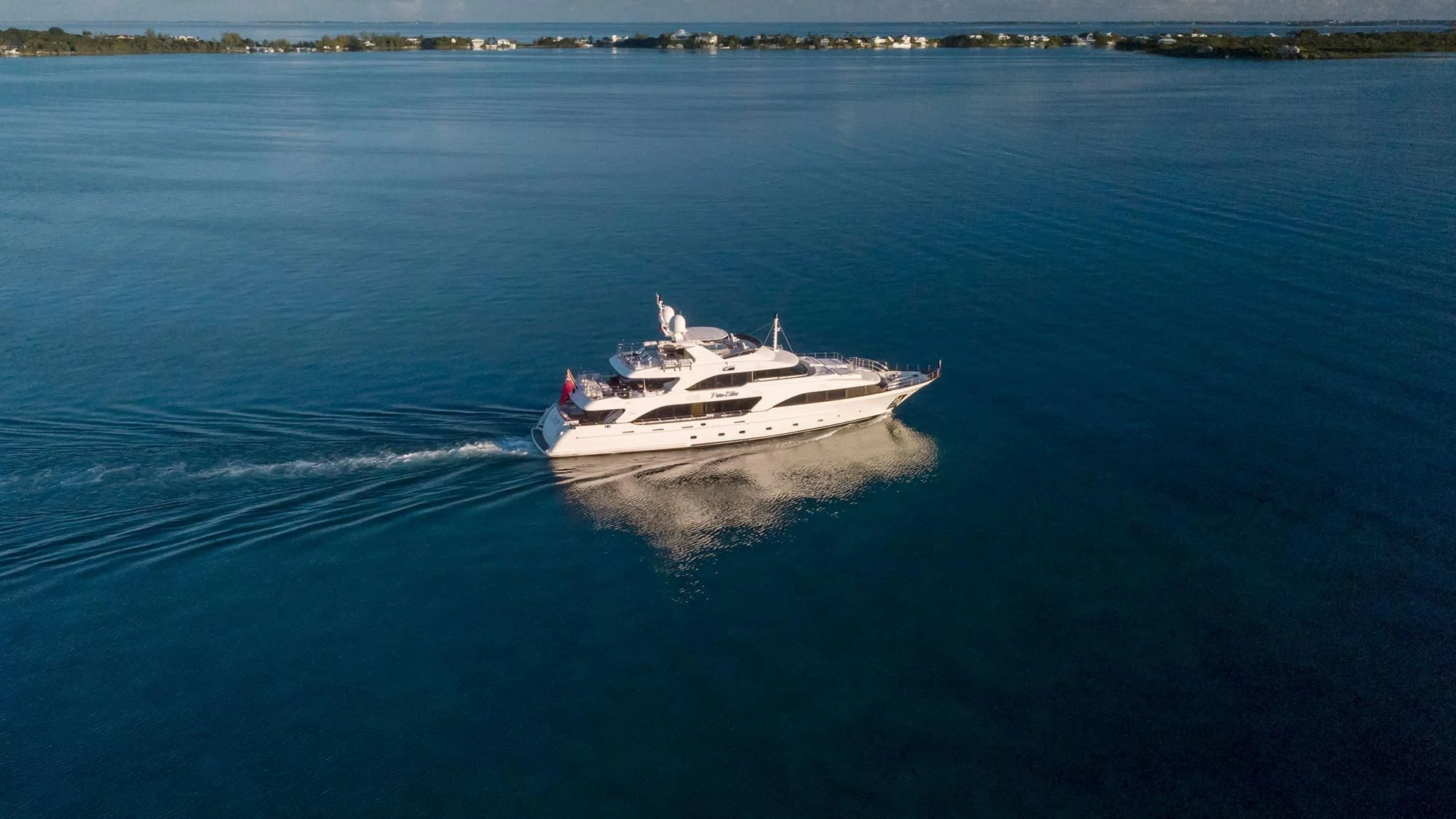 a boat on the water aboard CRISTOBAL Yacht for Charter