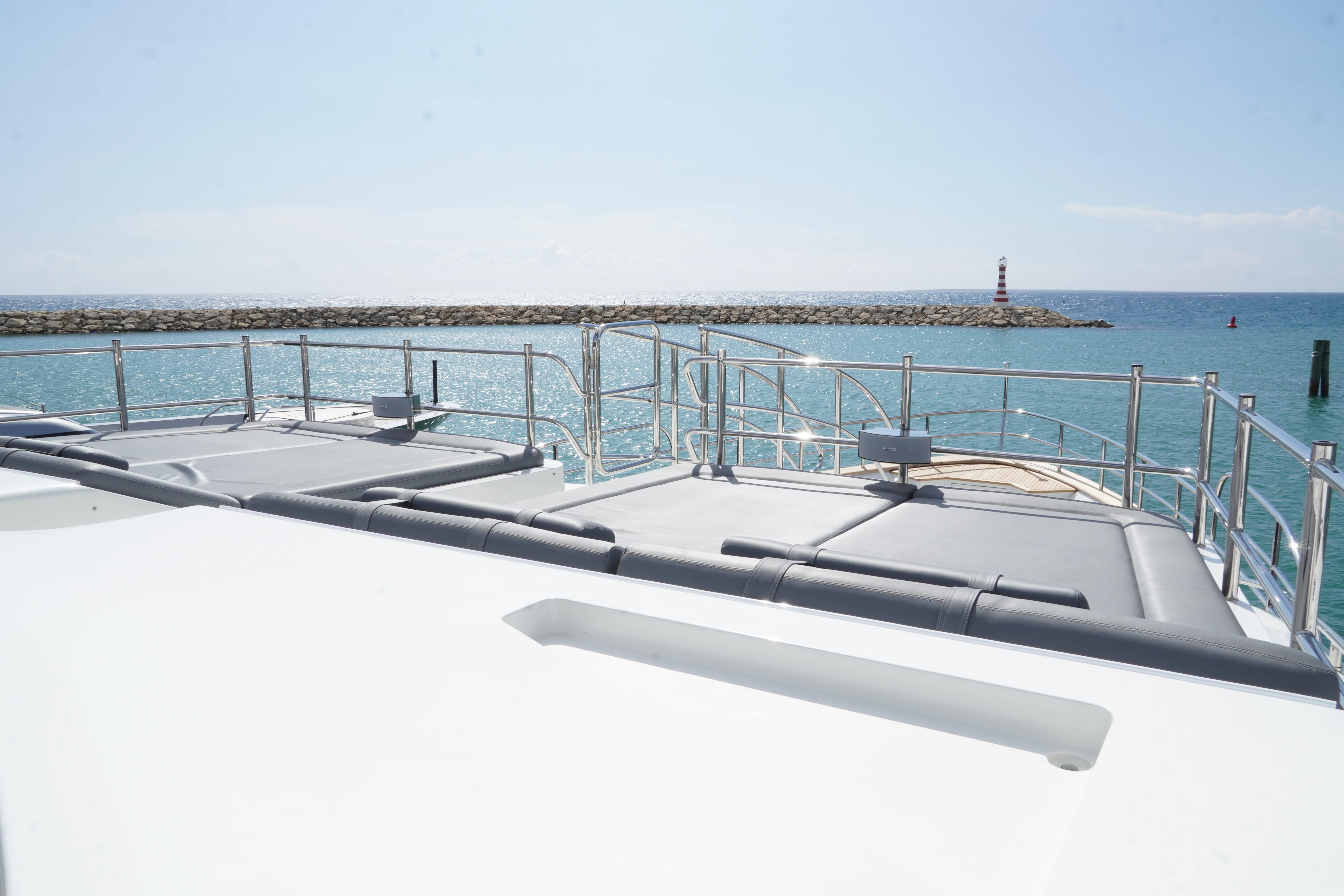 a boat on the water aboard CRISTOBAL Yacht for Charter