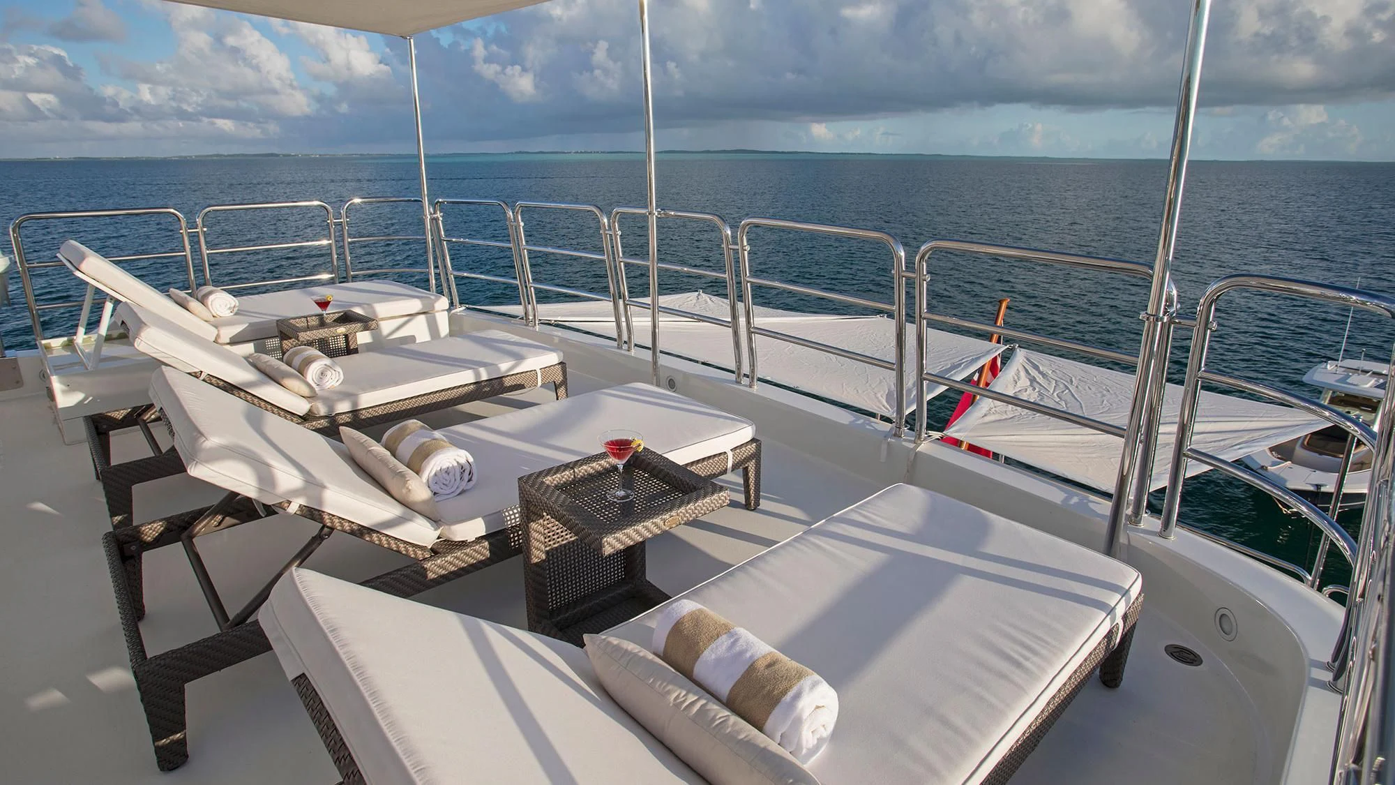a boat on the water aboard CRISTOBAL Yacht for Charter